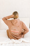100% EMBROIDERED HOODIE- MOCHA