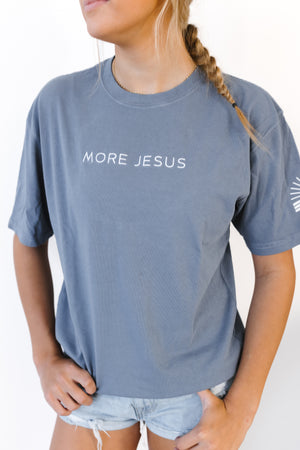 MORE JESUS - EMBROIDERED TEE