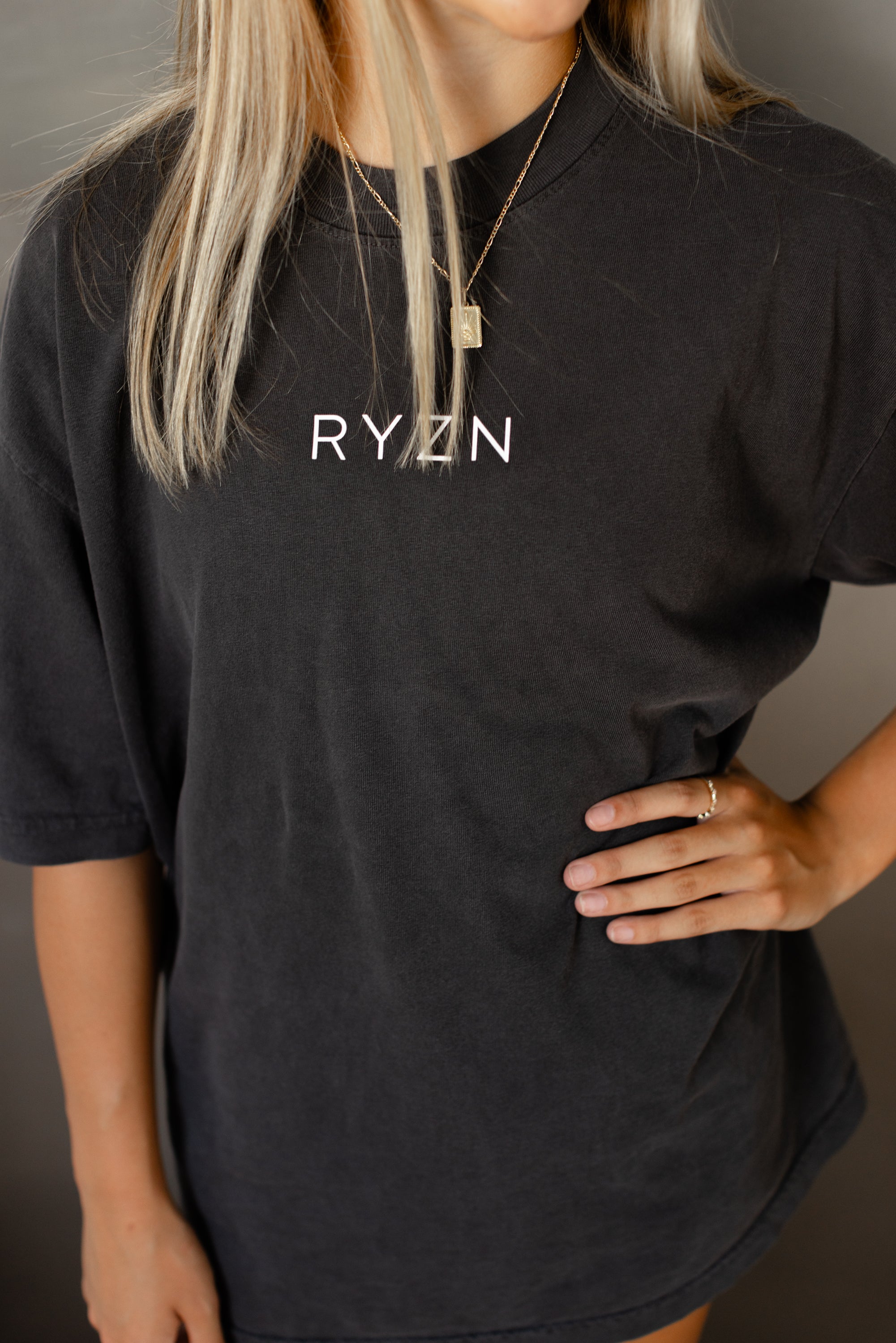 OVERSIZED T-SHIRT-FADED BLACK