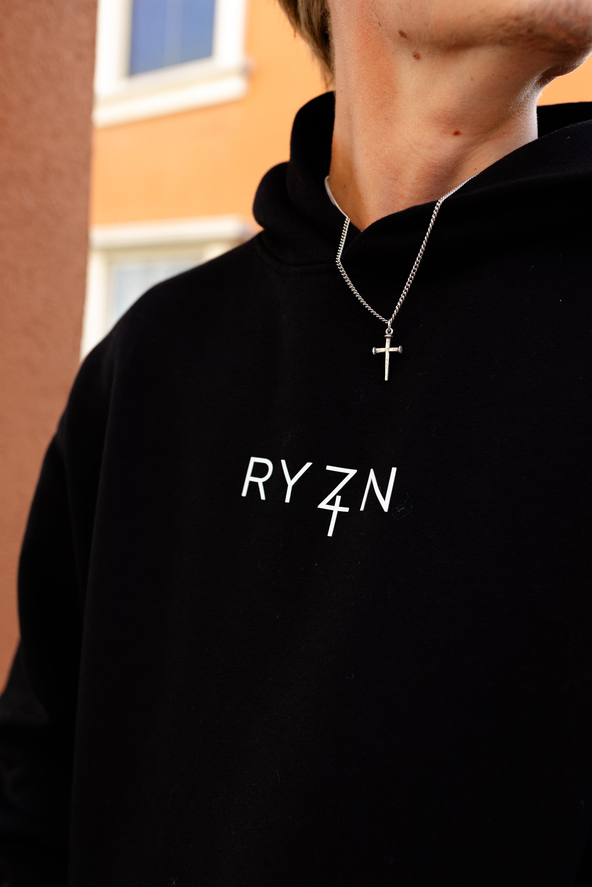 RYZN IN FAITH HOODIE- BLACK & WHITE