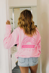 LIGHTWEIGHT CREW SWEATSHIRT- PINK