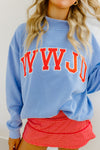 WWJD Mockneck- Blue