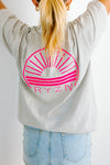 OVERSIZED T-SHIRT-STONEWASH-PINK
